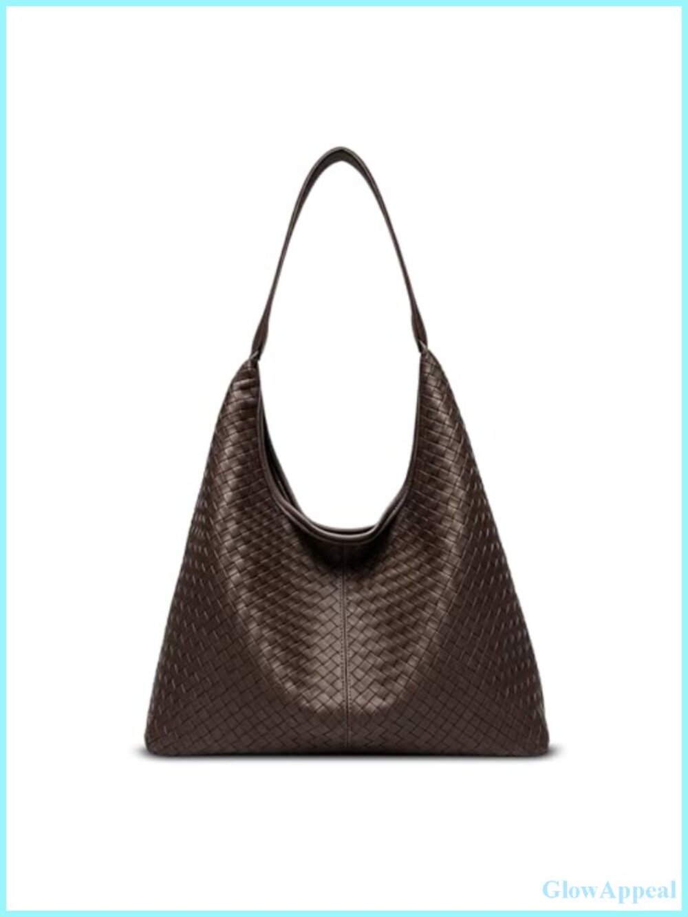 Woven Vegan Leather Hobo Tote Bag for Women - Large Slouchy Handbag